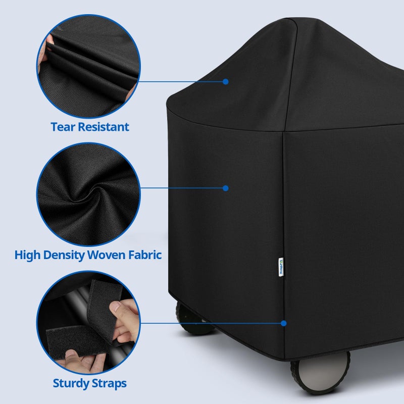 SunPatio Outdoor Waterproof Grill Cover Compatible for Weber 22 Inch Performer Premium Deluxe, RecTeq, Char-Griller Grills, Compared to Weber 7152, Heavy Duty Weather Resistant Charcoal BBQ Cover - Image 5